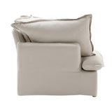 Modular Luxe Left Facing Armrest Piece in Beige