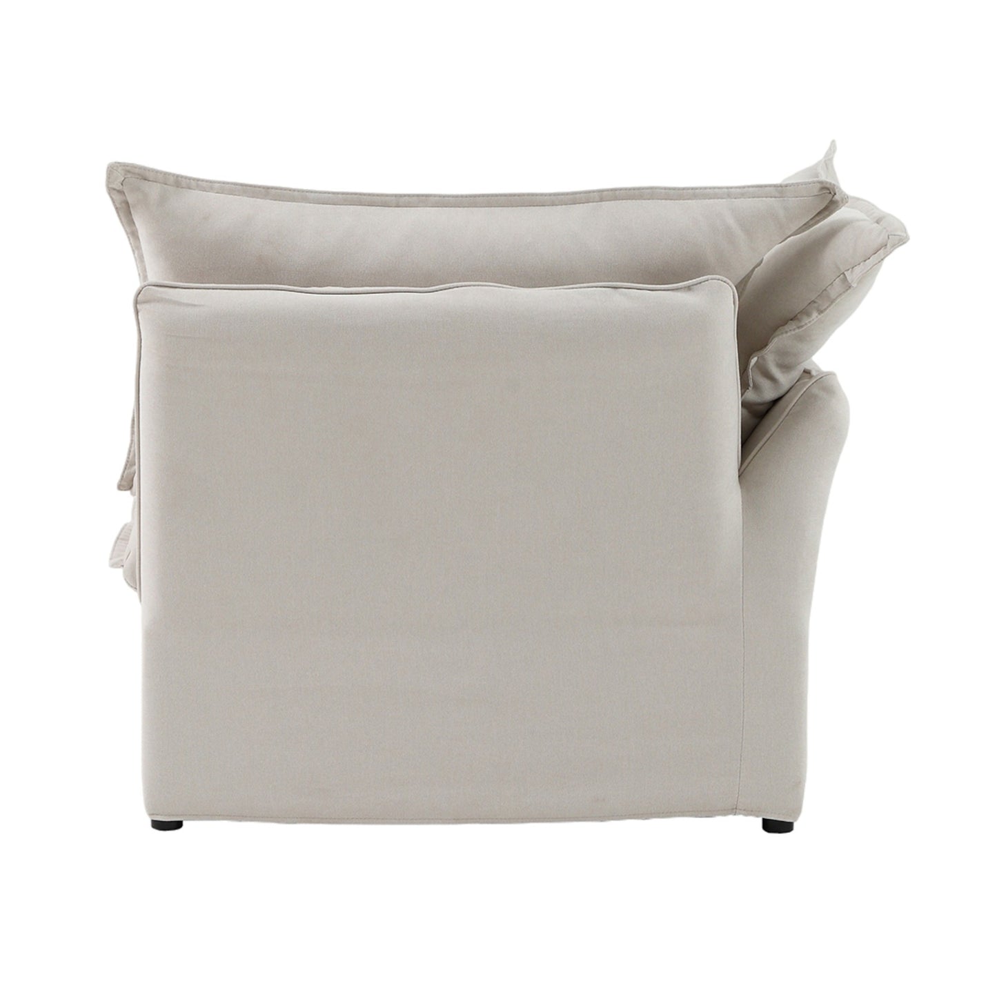 Modular Luxe Left Facing Armrest Piece in Beige