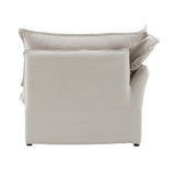 Modular Luxe Left Facing Armrest Piece in Beige