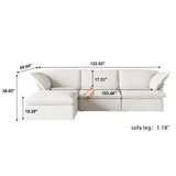 Modular Luxe 3-Seater Sectional in White — Nationwide