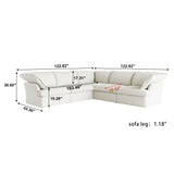 Modular Luxe 5-Seater Corner Sectional in White