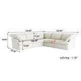 Modular Luxe 5-Seater Corner Sectional in White — Nationwide