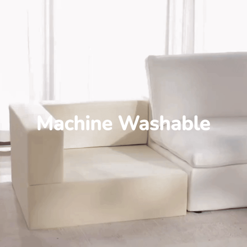 Classic Modular 7-Seater Corner Chaise in Khaki