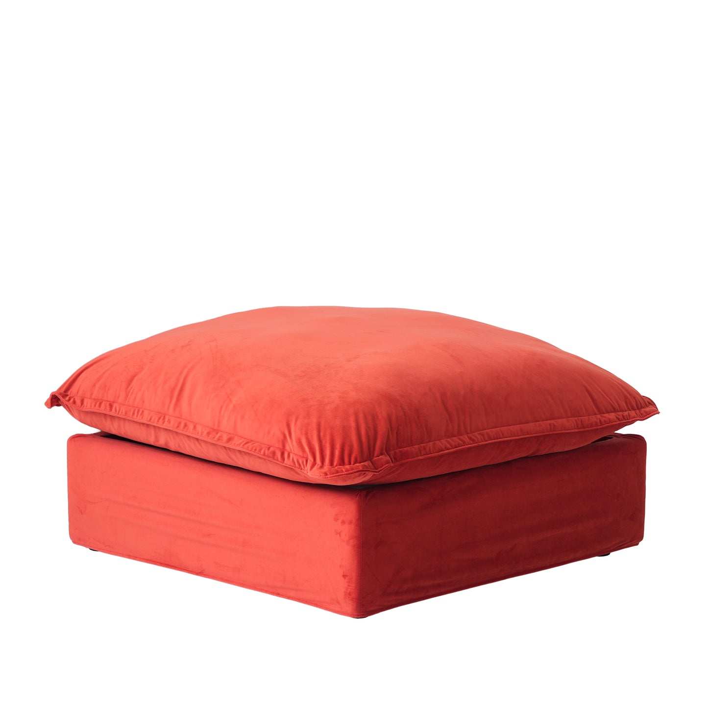 Modular Luxe Ottoman Piece in Red