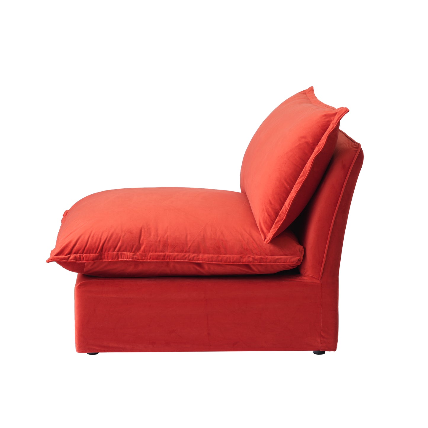 Modular Luxe Armless/Median Piece in Red