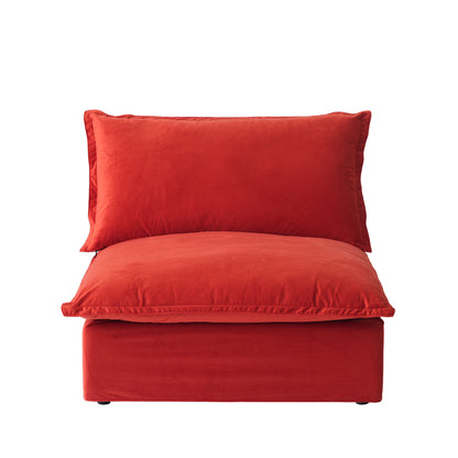 Modular Luxe Armless/Median Piece in Red