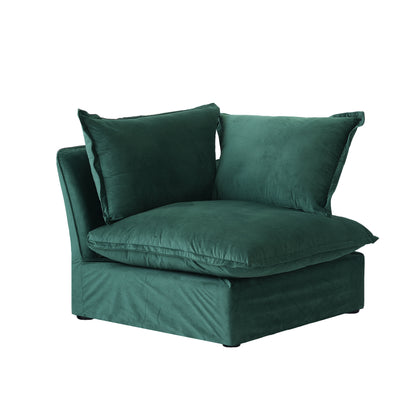 Modular Luxe Right Facing Armrest Piece in Pine