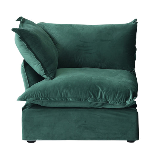 Modular Luxe Left Facing Armrest Piece in Pine