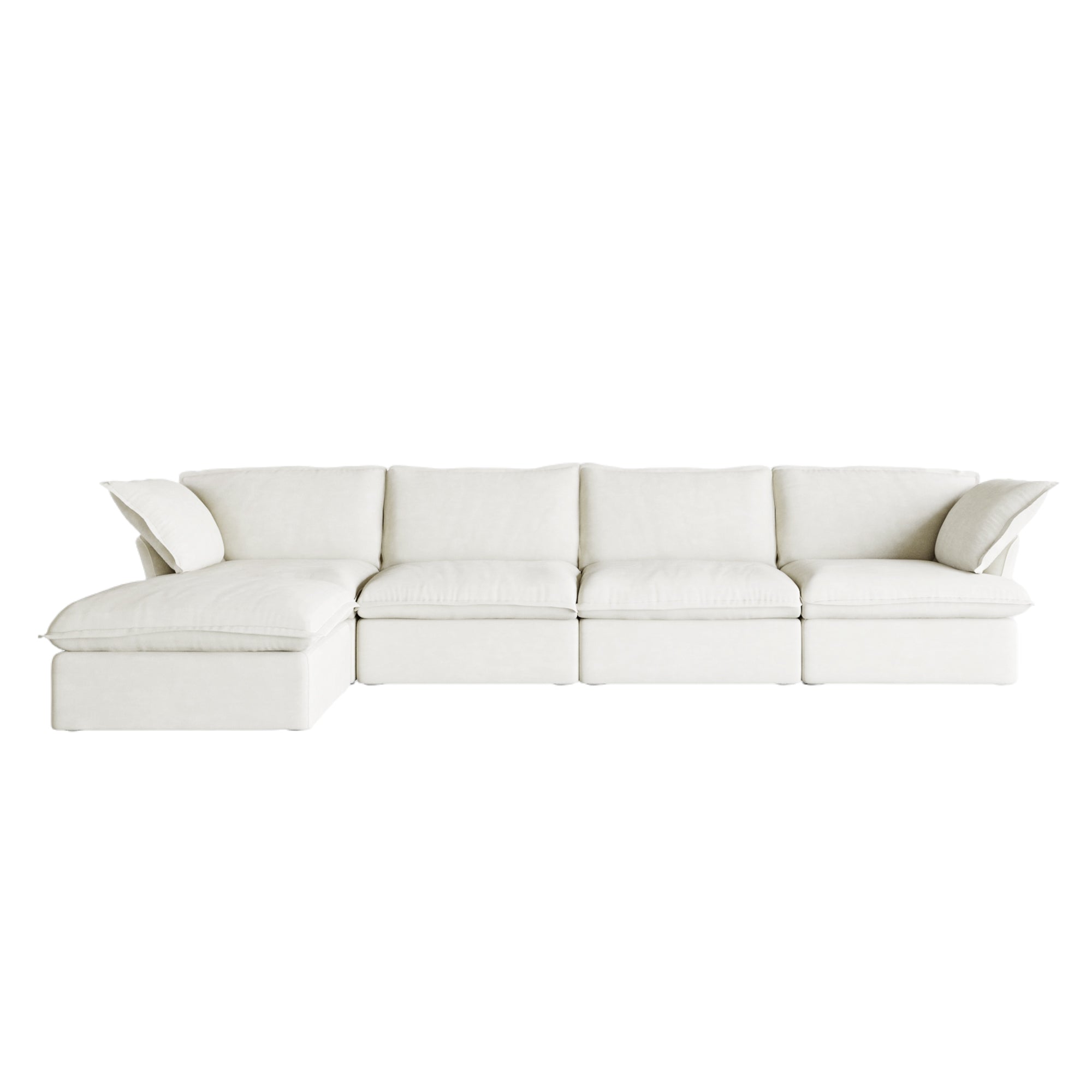 Modular Luxe 4-Seater Sectional in White