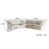 Modular Luxe 5-Seater Corner Sectional in Beige — Nationwide
