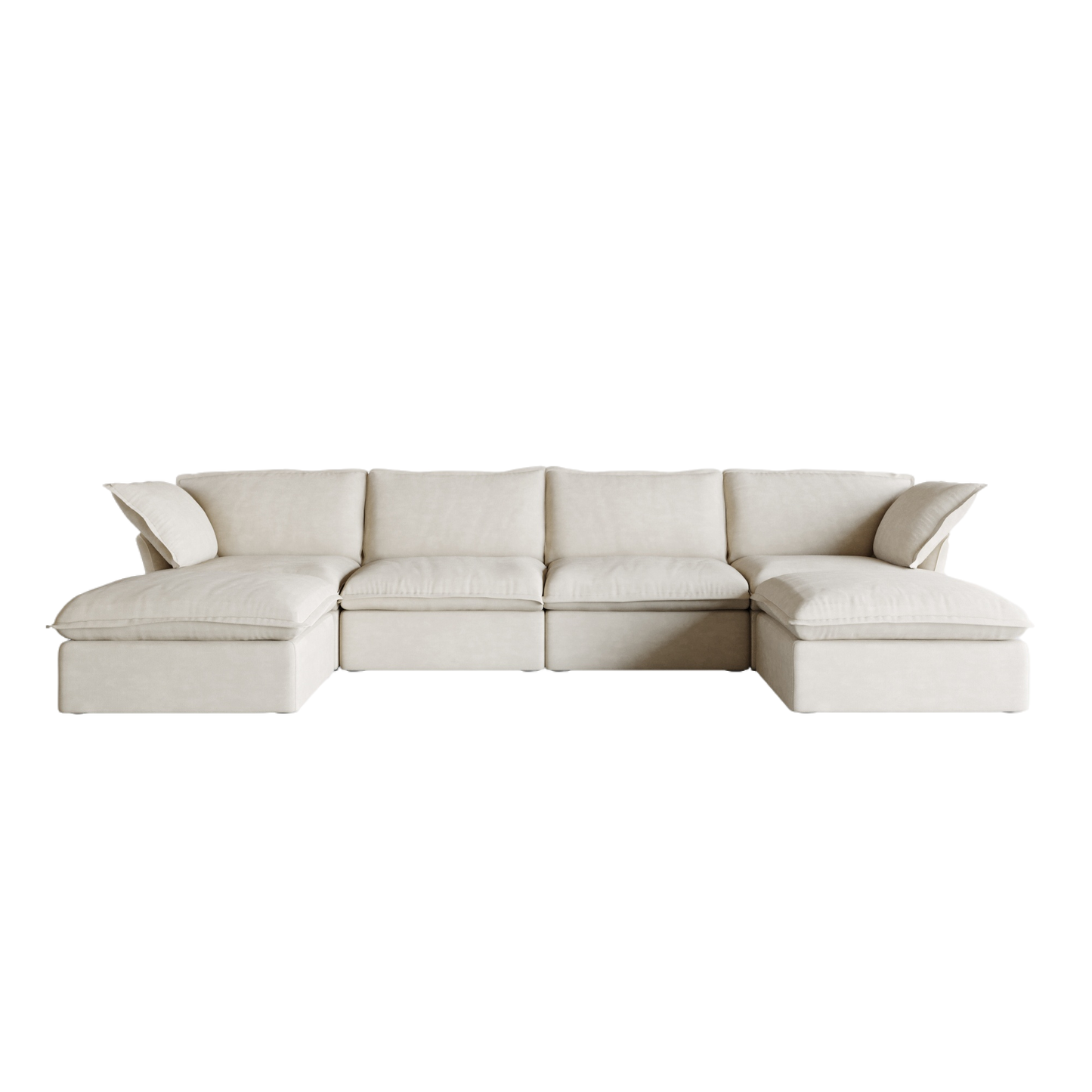 Modular Luxe 4-Seater U-Sectional in Beige
