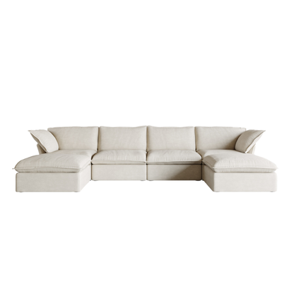 Modular Luxe 4-Seater U-Sectional in Beige