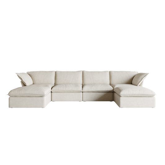 Modular Luxe 4-Seater U-Sectional in Beige